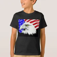 Bald Eagle and American Flag T-Shirt