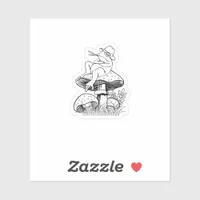 Cottagecore Aesthetic Frog Mushroom Toad Goblincor Sticker