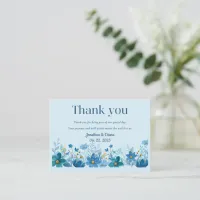 Floral Wedding Thank You Card 