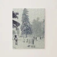 Winter Cemetery Jigsaw Puzzle