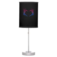 Skeleton Heart Bisexual Lgbt-Q Pride Skull Hand Table Lamp