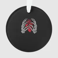 Skeleton Hands Holding Heart Halloween Costume  Ornament