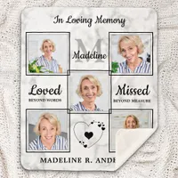 Custom Photo Collage In Loving Memory Memorial Sherpa Blanket