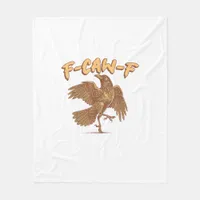 Crow F-Caw-F Funny Bird Raven Meme Fleece Blanket