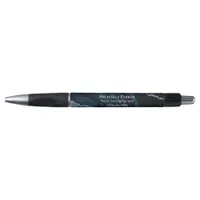 Stylish Navy Blue Silver Agate Business Pen