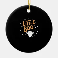 Little Boo Happy Halloween Vintage Classic Ceramic Ornament