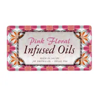 Pink  Floral Oils Bottle Crafts Product Labels