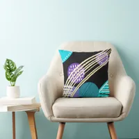 Trendy modern cool abstract art throw pillow