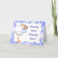 Stork & Twin Boys (dark skin) Thank You Card