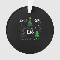 Let's Get Lit Funny Christmas Drinking Essential Ornament