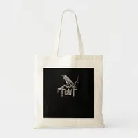 F-Caw-F Crow Pun Funny Bird Cawing Grunge Back Tri Tote Bag