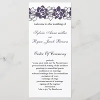 floral purple Wedding program