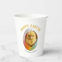 Cute Hatching Chick Colorful Easter Egg Party Paper Cups