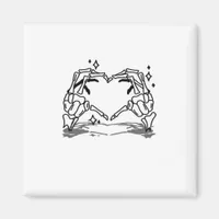 Skeleton Hand Heart Funny Design Magnet