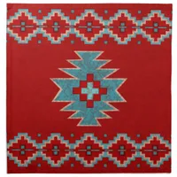 Southwest Mesas Red & Turquoise Cloth Napkin