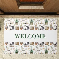 Christmas gnomes farmhouse home doormat