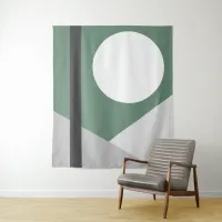 Modern Abstract Geometric Moon Mountains Picture Tapestry