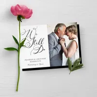 Elegant Anniversary Vow Renewal Photo Invitation