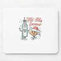 Tis The Season Retro Milk And Cookie Christmas Mouse Pad