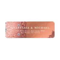 Rose Gold Foil Luxury Glam Elegant Stylish Wedding Label