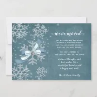 Snowflakes Flurries We've Moved Holiday Cards