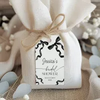 Black Bow Bridal Shower  Gift Tags