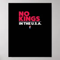 No Kings In The USA Trendy Graphic Poster