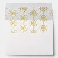 Retro Atomic Mid-Century Mod Red & Gold Starburst Envelope