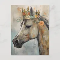A Horse with a floral crown Postcard