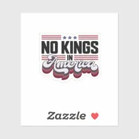 No Kings In America USA Retro Classic Sticker