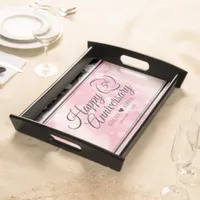 Elegant 5th Rose Quartz Wedding Anniversary Serving Tray