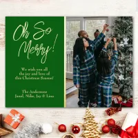 Oh So Merry Christmas Foil Holiday Card