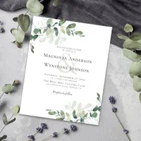 Budget Eucalyptus Greenery Wedding Invitation