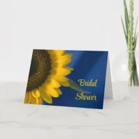 Sunflower on Blue Bridal Shower Invitation
