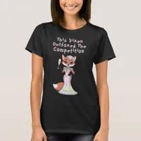 Outfoxed By Vixen | Bachelorette Fox Pun Black T-Shirt