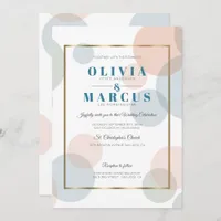 Wedding Modern Pastel Confetti Dots Invitation