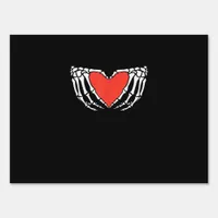 Skeleton Hands Forming Heart Creepy Gothic Sign