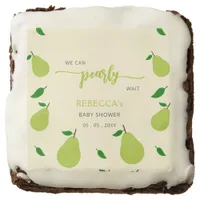 We Can Pearly Wait Fall Pear Baby Shower Brownie