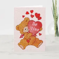 Be Mine Teddy Bear Valentine Card