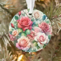 Whimsical Rose Pattern Ornament