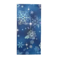 Prettiest Snowflakes Pattern Blue ID846 Cloth Napkin