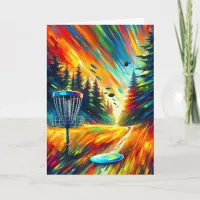 Abstract Art Disc Golf Best Birthday by Par Card