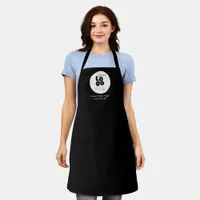 Custom Company Black Logo on Black Staff Uniform Apron