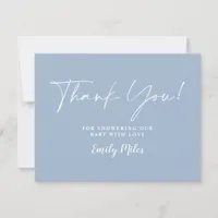 Winter Dusty Blue Thank You Card