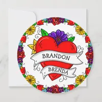 Tattoo Graffiti Art Style Wedding  Invitation