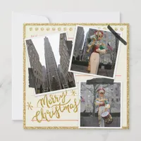 Merry Christmas from the Rockefeller Plaza in NYC Holiday Card