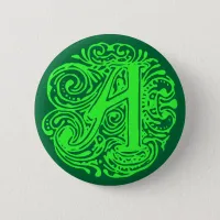 Monarchia Green  "A" Pinback Button