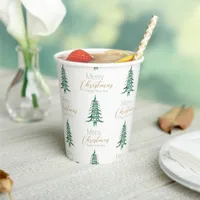 green Pagoda Christmas Tree Pattern  Paper Cups