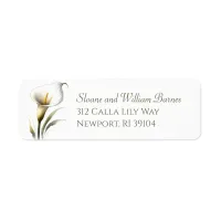 Elegant and Modern Calla Lily Chic Return Address Label