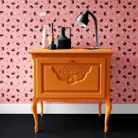 Trendy Pink Candy Corn Halloween Wallpaper